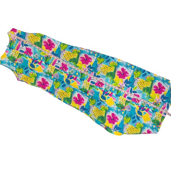 Vintage Iolani Hawaiian Dress Size Medium Maxi 100% Rayon Hibiscus Tropical - Picture 4 of 5